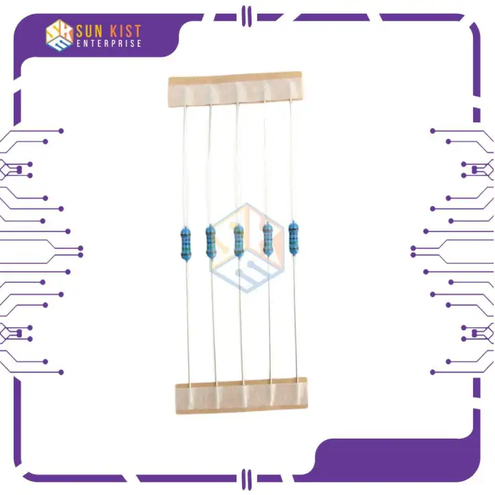 5pcs 1.5k Ohms Metal Film Resistor 1/2 watt