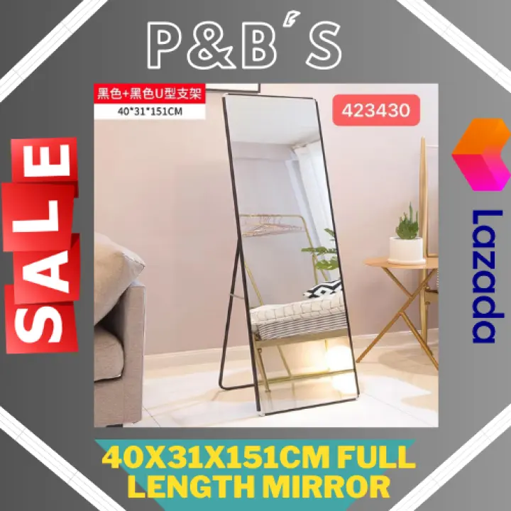 P B S 40x31x151cm Full Length Mirror 2 Way Wall Mounted Standing Elegant Frameless Hanging Door Home Workout Gym For Glass Lazada P B S 40x31x151cm Full Length Mirror 2, Full Length Mirror Hanging Hardware