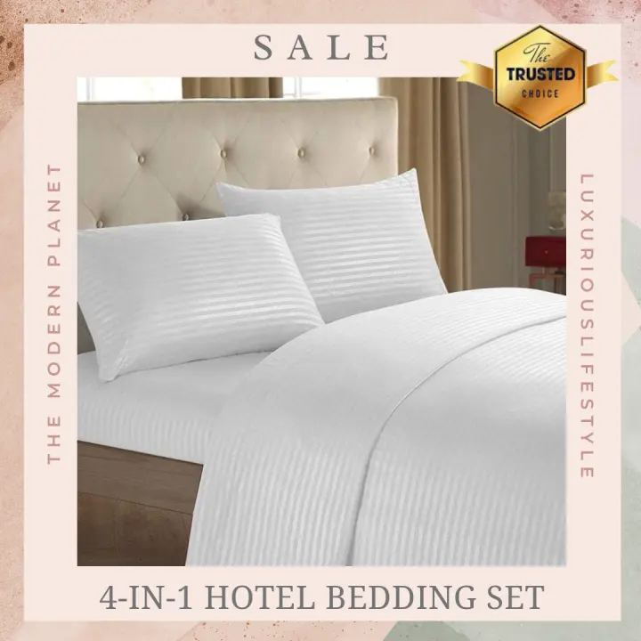Hotel Quality Bed Sheet Set, White Single Bed Sheet Sets