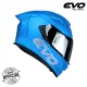 EVO GT-PRO Plain Dual Visor Full Face Helmet with Free Clear Lens. 