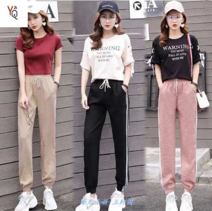 Jogger pants korean style Clearance
