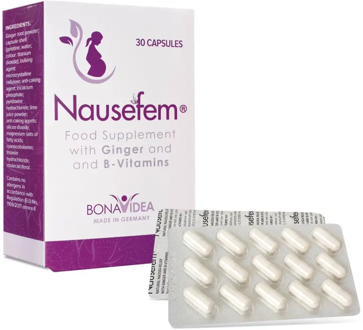 Nausefem Vitamin B Complex + Vitamin D3 + Ginger Root with Lime Juice for  Nausea and Vomiting in Early Pregnancy (NVEP) or Morning Sickness | Lazada  PH