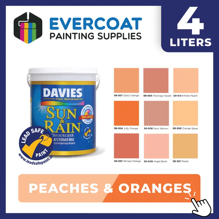 Davies Paints Sun Rain 4 Liters Peaches Oranges Lazada Ph - Davies Paint Color