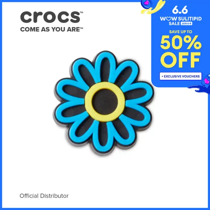 Crocs Jibbitz Lights Up Electric Blue Daisy Lazada PH