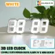 3D LED Wall Clock Modern Digital Alarm Clocks Display Home Kitchen Office Table Desk Night Wall Watch 24 Or 12 Hour Display. 