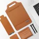 JANSIN 13-15.6 inch Laptop Sleeve Case Laptop Stand Adjustable,Waterproof PU Leather Sleeve Bag Computer Protective Carrying Case for MacBook,Xiaomi,Huawei,HP, Dell, Lenovo, Asus Notebook (14 15 inch) With phone holder. 