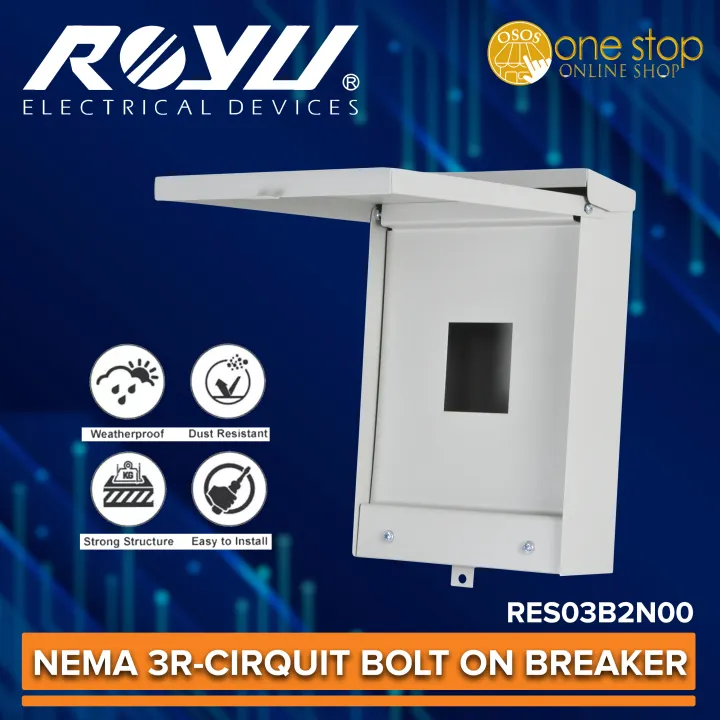 Royu Electrical Original Circuit Breaker Enclosure Nema 3R - Bolt On Panel Board RES03B2N00 •OSOS•