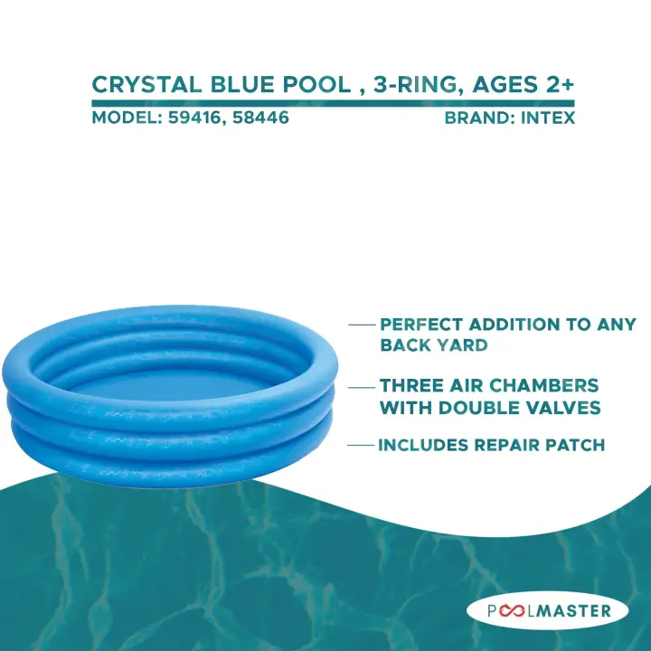 Intex 59416 Crystal Blue Pool 3-Ring, 45"x10"