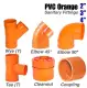 LZS1 GOFLEX PVC Orange Fittings | 2” 3” 4” | Sanitary Fittings | Elbow Tee Wye Coupling Cleanout For PVC Pipes. 