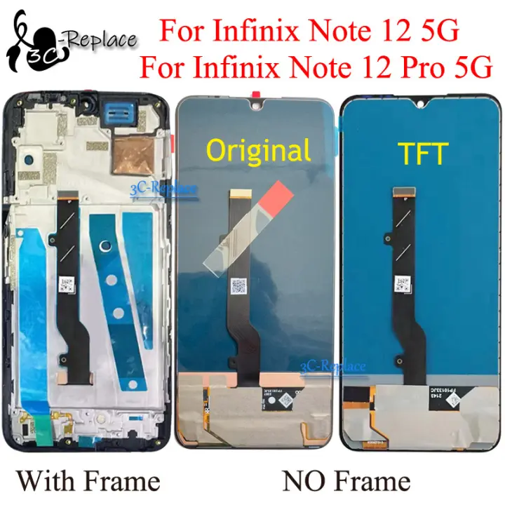 Original AmoledTFT 6.7 inch For Infinix Note 12 5G X671Note 12 Pro 5G X671B LCD Disc Touch Screen Digitizer Assembly