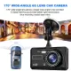 【Ship from Manila】Dash Cam Dual Lens Car DVR Camera HD 1296p 4" Touch Screen with Rear Reverse Camera Night Vision Car Recorder Dash Cam. 