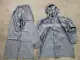 Gray Kapote/Rain Coat with Reflector - Vulcanized Rubber Material. 