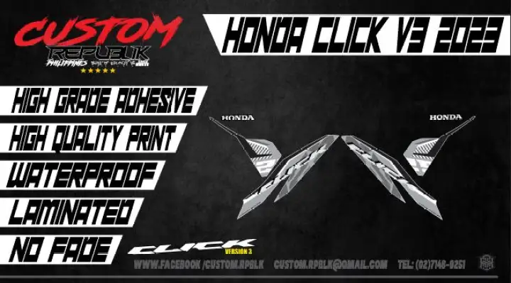 Honda Click V3 2023 Stock Decals Set