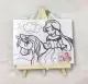 DIY Painting Canvas Paint Set with Paint Tools Children Kit Drawing Canvas with  Wooden Stands. 