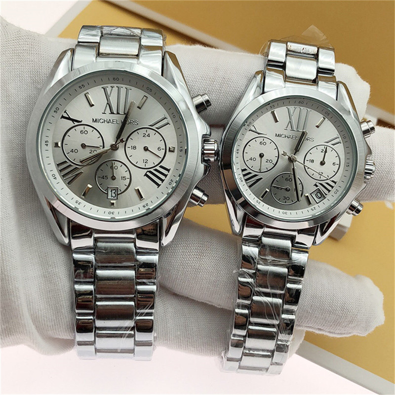 silver diamond mk watch