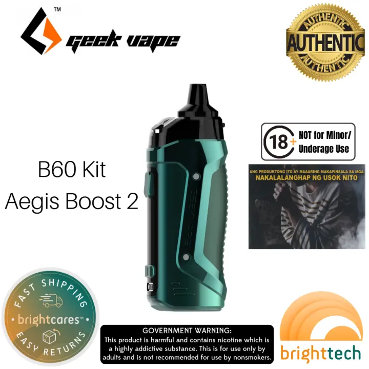 Geekvape B60 Aegis Boost 2 Kit Legit Vape Set Ecig Vape Juice