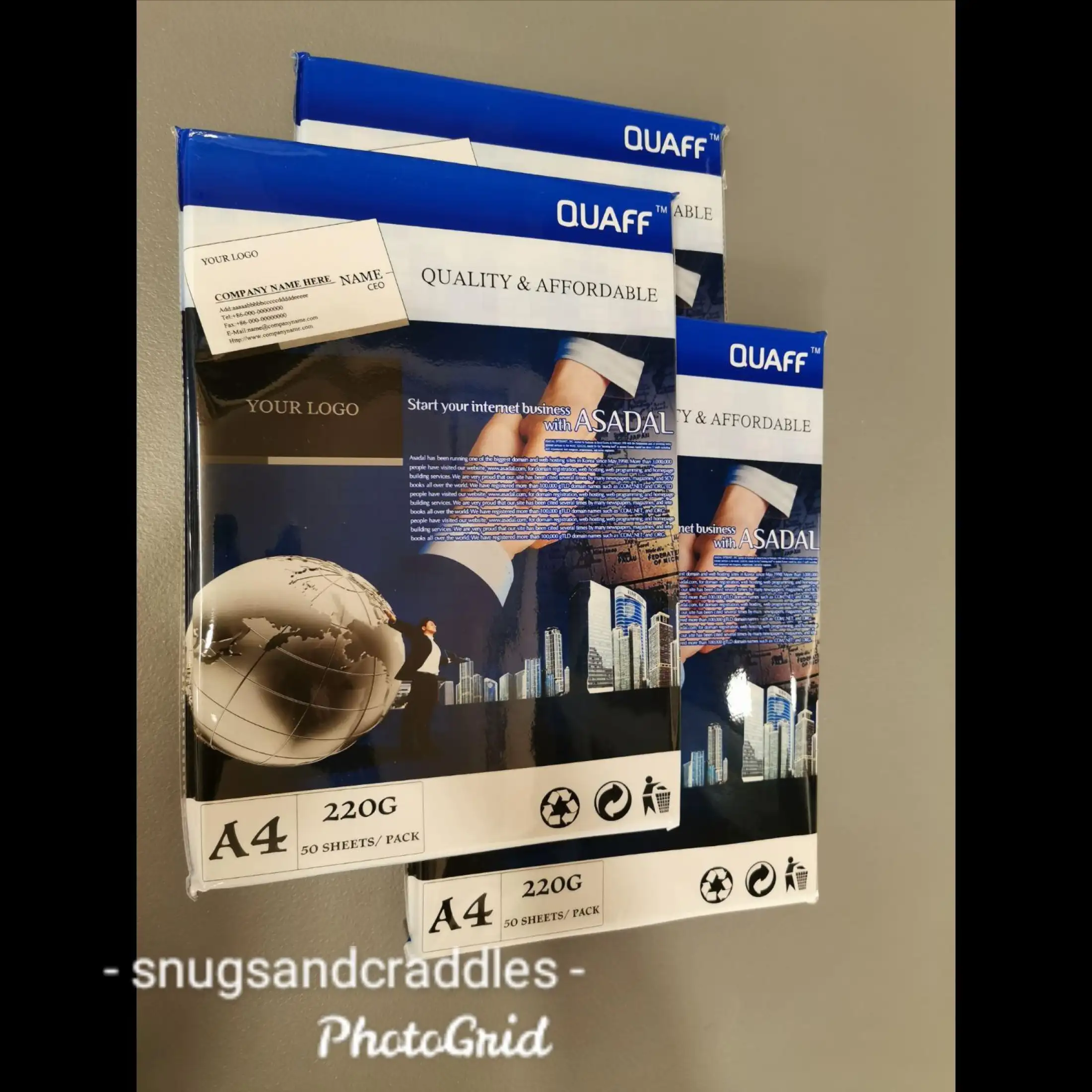 3 Packs Quaff Calling Card Paper White Size 2gsm 50 Sheets Pack Lazada Ph