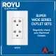 Royu Super Wide Series Universal Outlet Sets - WS113 WS115 WS913 WS901 2 Gang Universal Outlet Set 3 Gang Universal Outlet Set 1 Gang Aircon Outlet Set Duplex Universal Outlet with Ground & Shutter. 