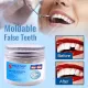 SWEETRIP 【Fast filling】Temporary Tooth Repair kit 50g Artificial temporary tooth teeth Teeth And Gaps FalseTeeth Solid Glue Denture Adhesive Glue Decorative Denture Tooth Repair Glue Moldable False Teeth DIY Tooth Repair Kit. 