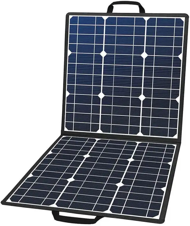 Flashfish 100W 18V Portable Solar Panel, Foldable Solar Charger with 5V USB 18V DC Output Compatible, Smartphones, Tablets and More