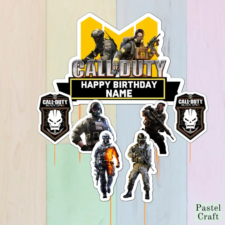 Call of Duty Customized Cake Topper for Birthday Party / Events / Celebrations