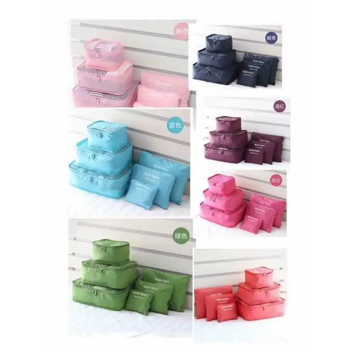 Organizer Set 6 in 1 Secret Pouch Travel Organizer Set Lazada PH