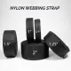 Heavy-Duty Nylon Black Strap 💪 3/4"–2" | Bags 🎒 Upholstery 🪑 Harness 🧵 DIY Webbing. 
