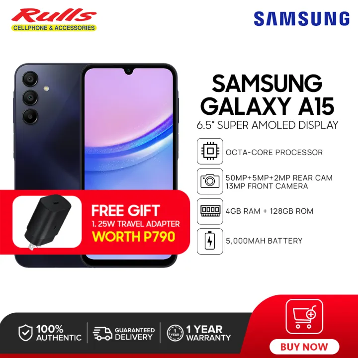 Samsung Galaxy A15 Smartphone | 4GB+128GB / 8GB+256GB | Octa-core Processor | 50MP Main Camera | 6.5” 90Hz Super AMOLED Display | 5000mAh Battery