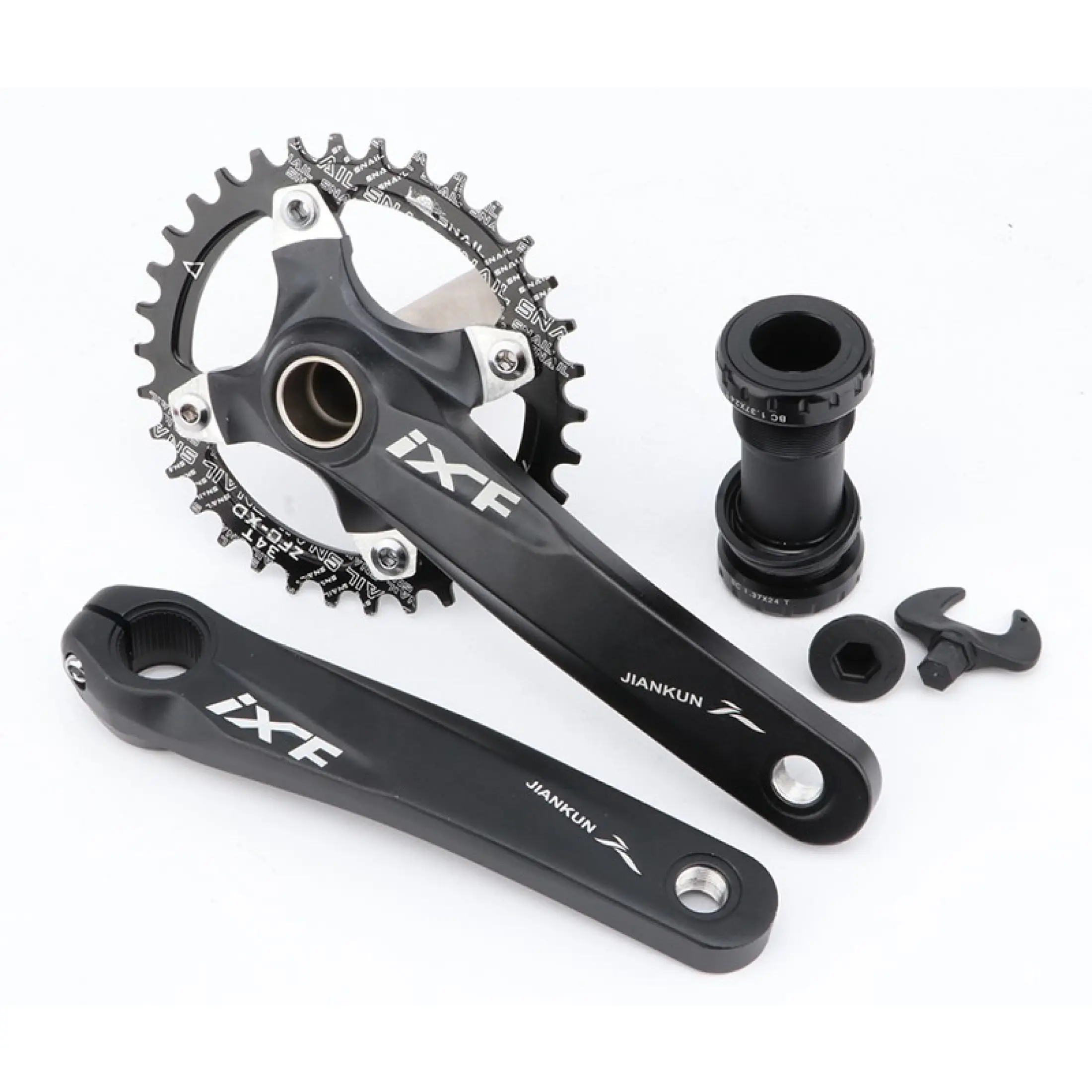 【Ready Stock】IXF 104 BCD 34T Mountain Bike Integrated Hollow Crank Left And  Right Set Of Positive And Negative Teeth 170mm MTB Bicycle Chainset Crank  