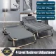 Folding Camping Bed Cot Portable Folding Sleeping Cots with Mattress for Adults Kids Double Layer Oxford Adjustable Chaise Recliner w/Pillow Outdoor Travel Camp Cots for Beach Camping Home and Office Nap. 