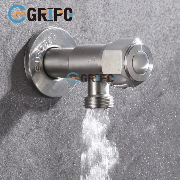 GRIPO 304 Stainless Long Type One way angle valve matte finish GP66