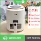 POWERPH Air Fryer 7.5L White Digital Multi-functional Oil Free Non-Stick White Airfryer With Liners and Touch Screen. 