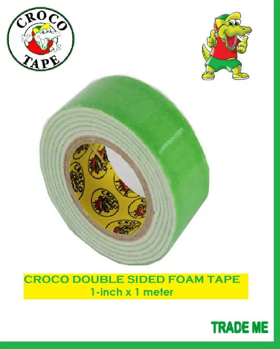 Double Sided Tape Foam Type Crocodile Brand 1inch X 1 Meter 1 Roll Lazada Ph