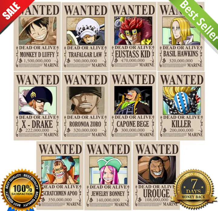 Print Worst Generation One Piece Wanted Poster Waterproof And Fade Proof Material Lazada Ph