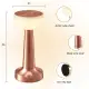 Keria LED Desk Lamp Rechargeable Dimmable Touch Table Light Simple Metal Table Lamp Bedroom Night Light Portable Eye Protection Soft Light. 