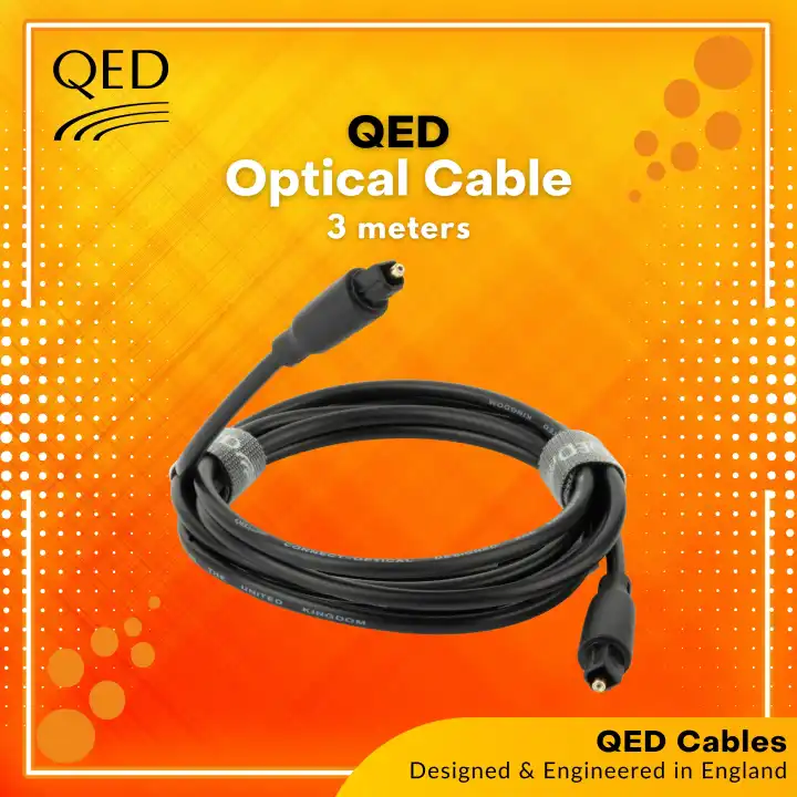 QED Optical cable 3 meter - - Toslink Cable - SPDIF cable