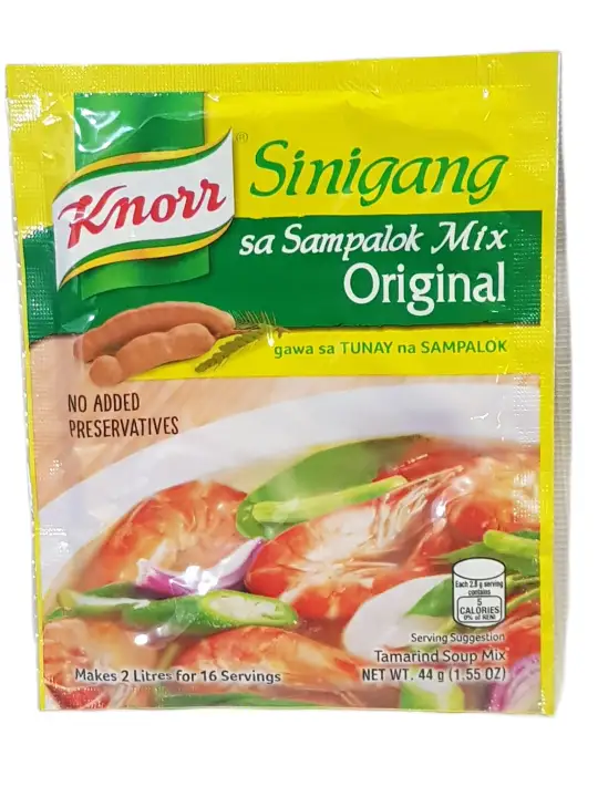Knorr Sinigang sa Sampalok Mix Original (Tamarind Soup Mixed - No Added Preservatives) - pack of 6 pieces x 44 grams