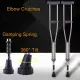 Ultra-Light Weight Underarm Cane Arm Support Adjustable Height Shoulder Crutches For Walking. 