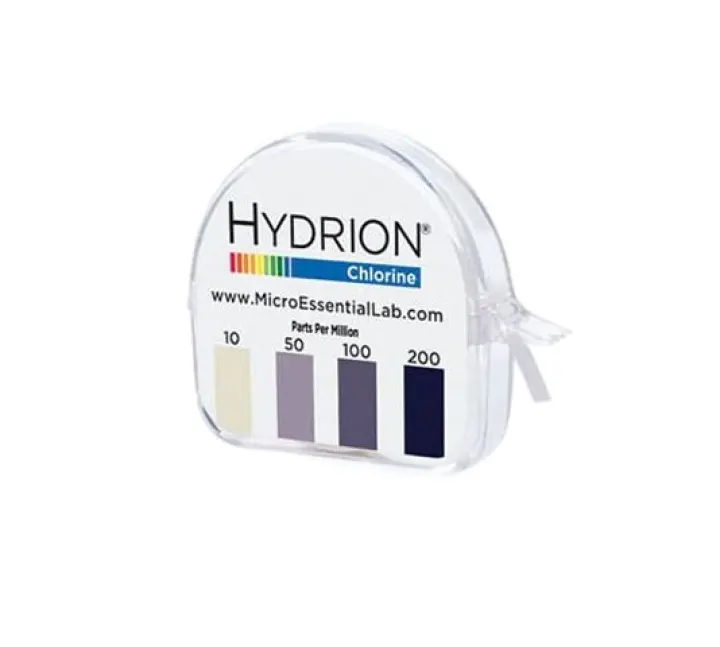 Hydrion Chlorine Test Strips Roll 10-200 PPM with Refill