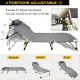 Folding Camping Bed Cot Portable Folding Sleeping Cots with Mattress for Adults Kids Double Layer Oxford Adjustable Chaise Recliner w/Pillow Outdoor Travel Camp Cots for Beach Camping Home and Office Nap. 