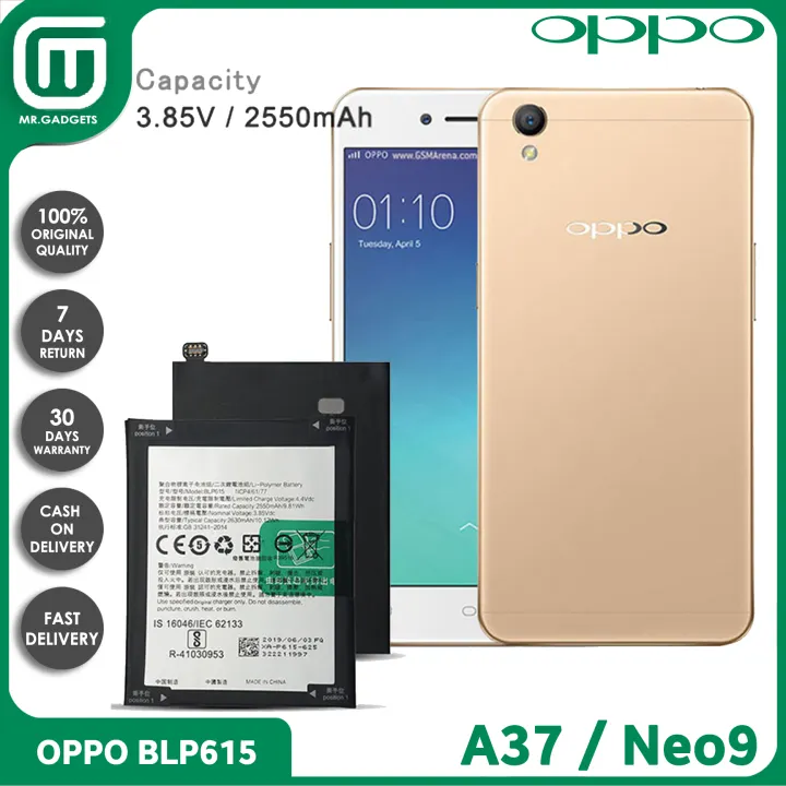 New Built In Battery For Oppo A37 Neo9 Model Blp615 Original Equipment Manufacturer Premium Quality Neo 9 Lazada Ph