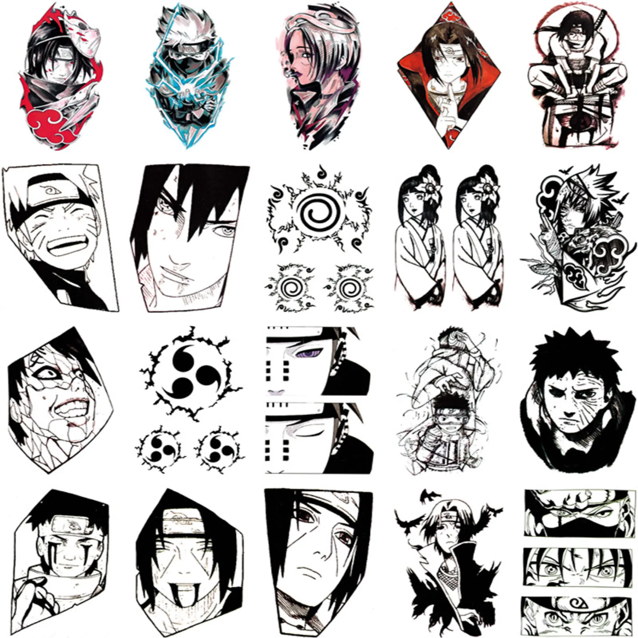 Sheets Naruto Tattoo Stickers Anime Style Temporary Tattoo Stickers Waterproof Long Lasting Fake Tattoos Lazada Ph