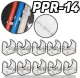 5PCS & 10PCS PPR-14 Supreme PPR Pipeclip PVC Clamp 1/2 & 3/4 Plastic PPR Single U Clamp Holder for Water PipeTube with Diameter of 20mm & 25mm. 