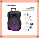 KTS-1666 15 inches Subwoofer Portable Wireless Karaoke Bluetooth Speaker with Wireless Mic. 