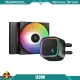 DEECOOL LE300 - AIO CPU Cooler with Anti-Leak Technology, Intel: LGA1700/1200/1151/1150/115 & AMD: AM5/AM4, 1x 120mm 6 Color LED fan, Hydro Bearing (R-LE300-BKLNMC-G-1). 