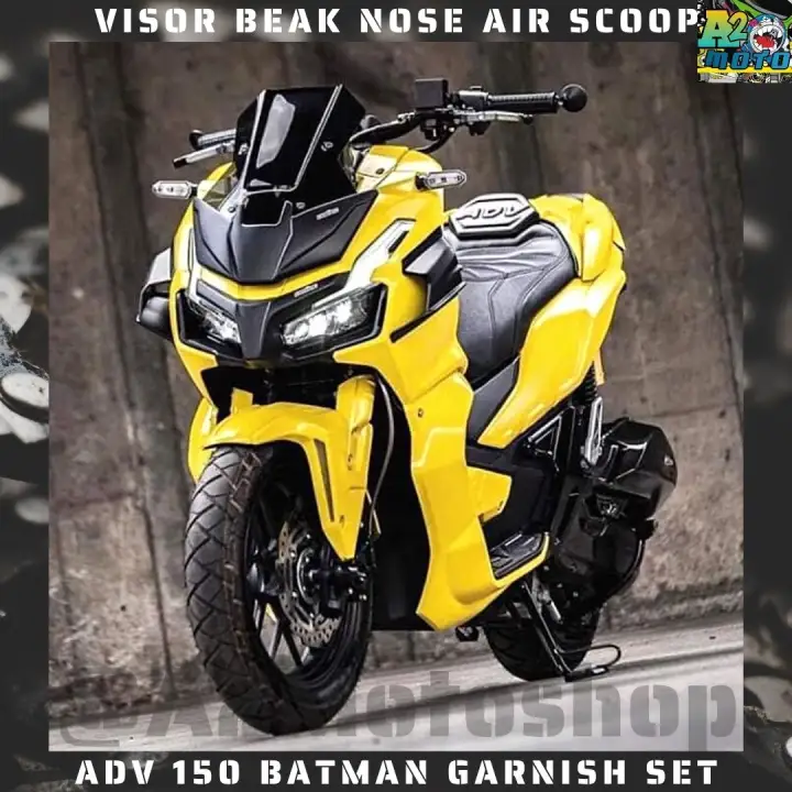 Sec Honda Adv 150 Visor Batman Garnish Set Windshield Nose Air Scoop Mask Honda Accessories Lazada Ph
