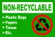 SIGN RECYCLABLE NON-RECYCLABLE BIODEGRADABLE 7.5X11 INCHES SIGNAGE PVC TYPE WATERPROOF AND NON-FADING. 