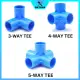 PVC Blue Fittings 3 way Tee , 4 way Tee, 5 way tee 20mm 25mm 32mm 1/2 3/4 1 NathanTools. 