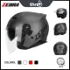 Zebra Motorcycle half face Helmet 3/4 Motor Dual Visor half face Helmet For Riding Gear Free Visor THRSTFLASK YM-902 Solid. 