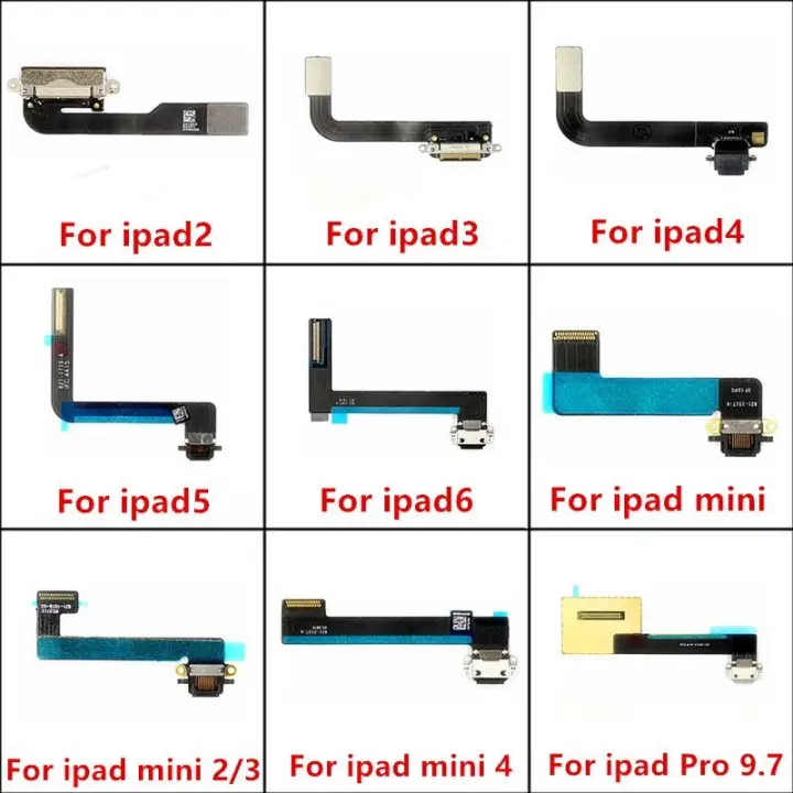 kd USB Charger Charging Port Connector Rear Plug Socket Dock Charging Flex Cable Ribbon Repair Parts for ipad mini Air 1 2 3 4 5 10.2 A1893 A1822 10.5